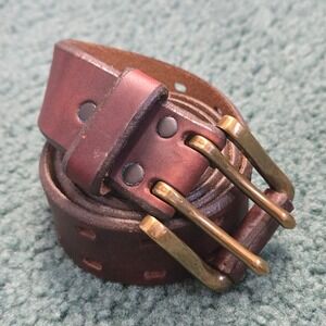 Red Wing Heritage 96530 Mens Brown Leather Double Prong Belt Made in USA Size 40